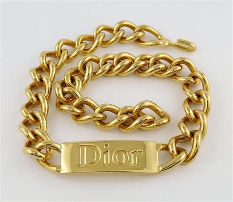 dior signature necklace with oval|christian Dior chunky necklace.